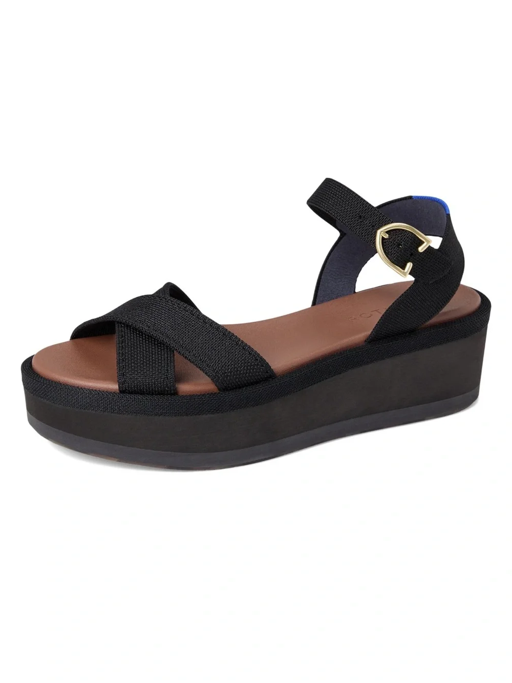 Rothys black Criss Cross platform sandal 11.5